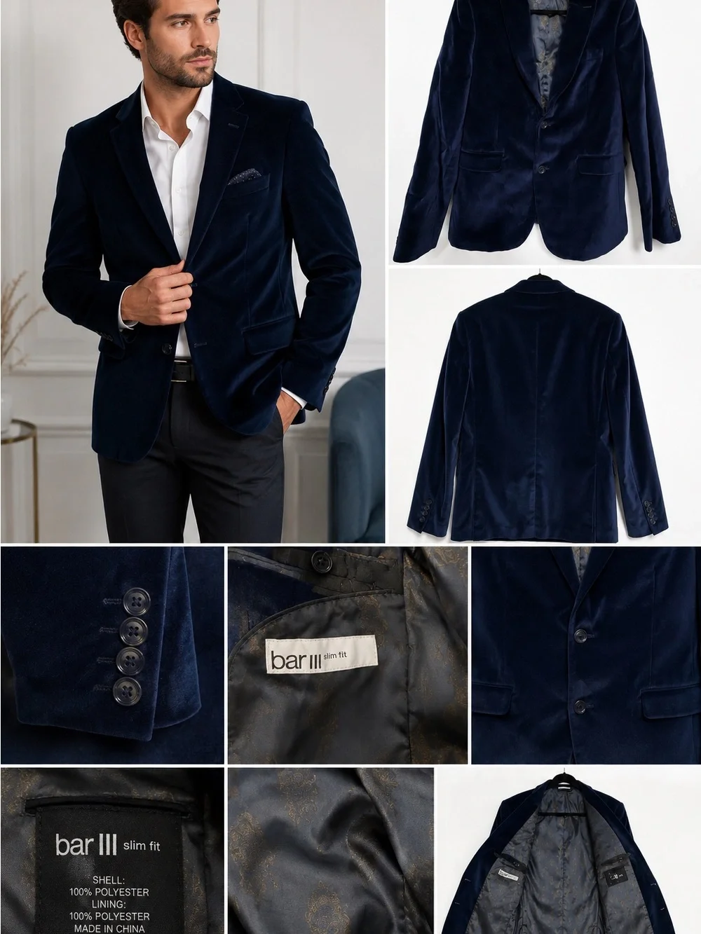 Bar III rich navy